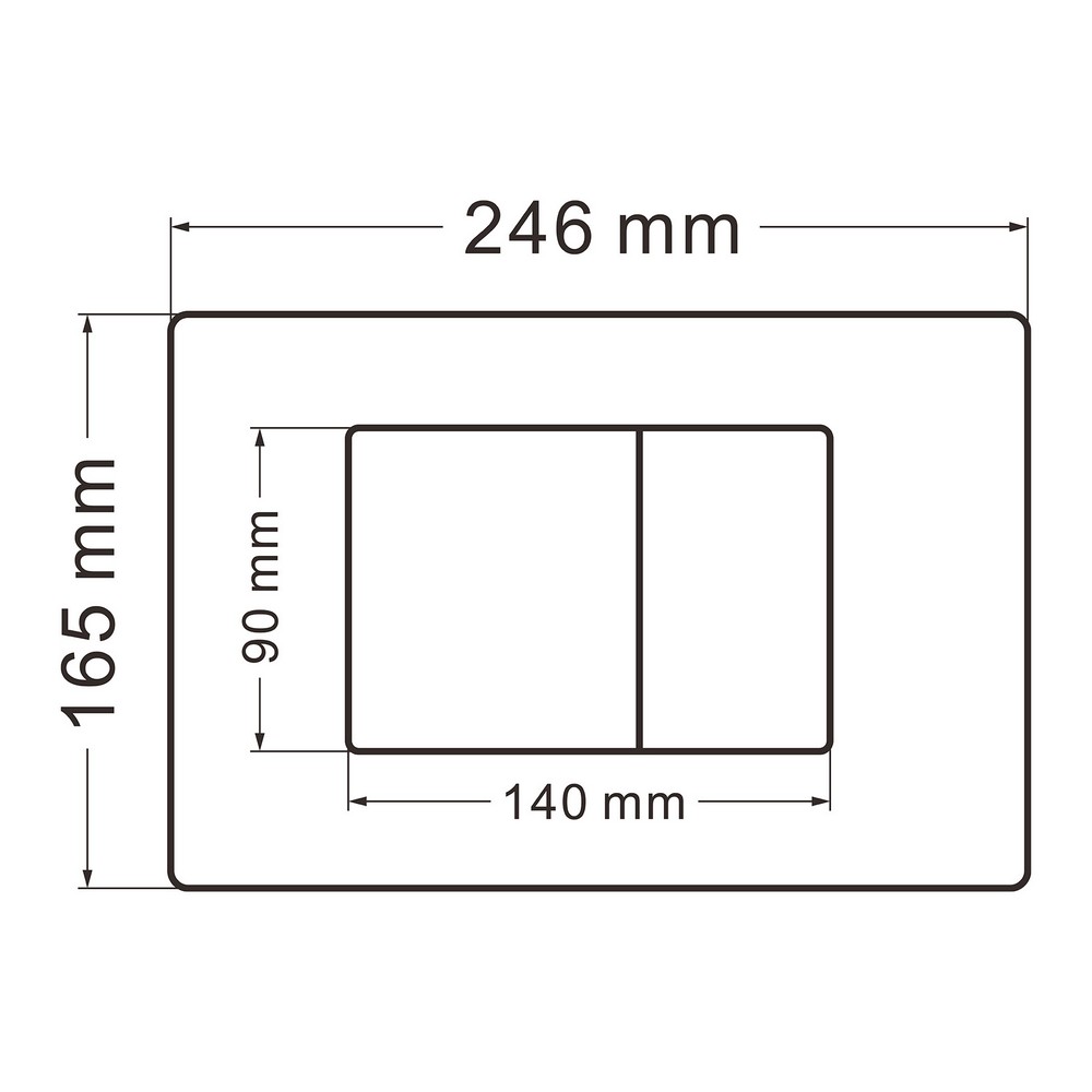 Комплект 3 в 1: Инсталляция Abber AC0105 + Унитаз Rechteck AC1201 белый + Кнопка смыва AC0120 хром