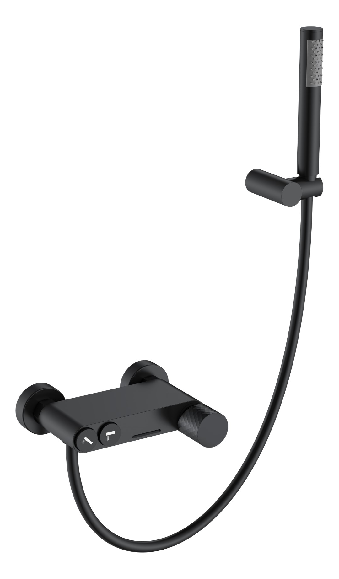 Смеситель для ванны Boheme Stick 123-BB, черный