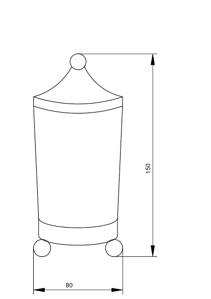 Стакан для ватных дисков Boheme Hermitage 10364, золото