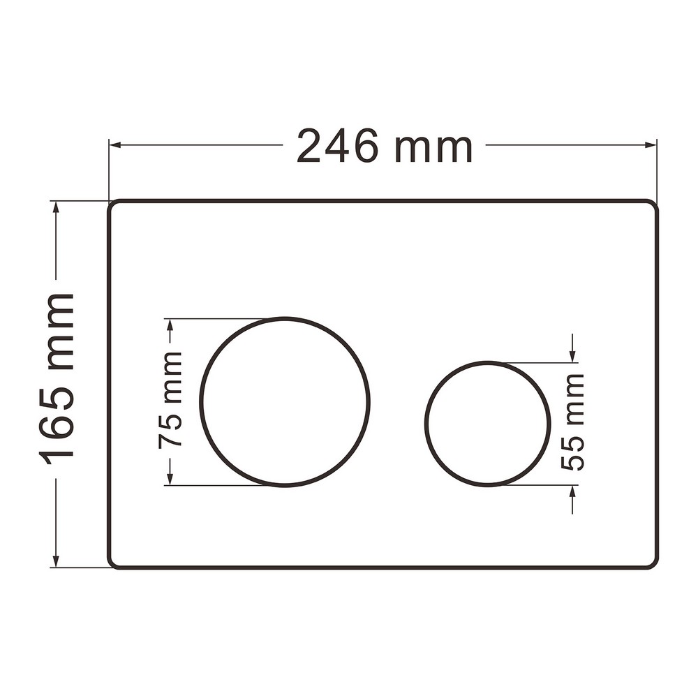 Комплект 3 в 1: Инсталляция Abber AC0105 + Унитаз Rechteck AC1219TC белый + Кнопка смыва AC0121 хром глянцевый