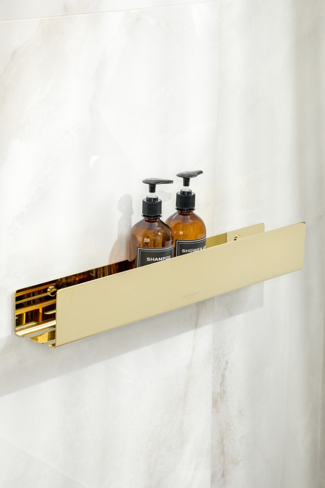 Полка для душа Boheme Free 10967-G, золото