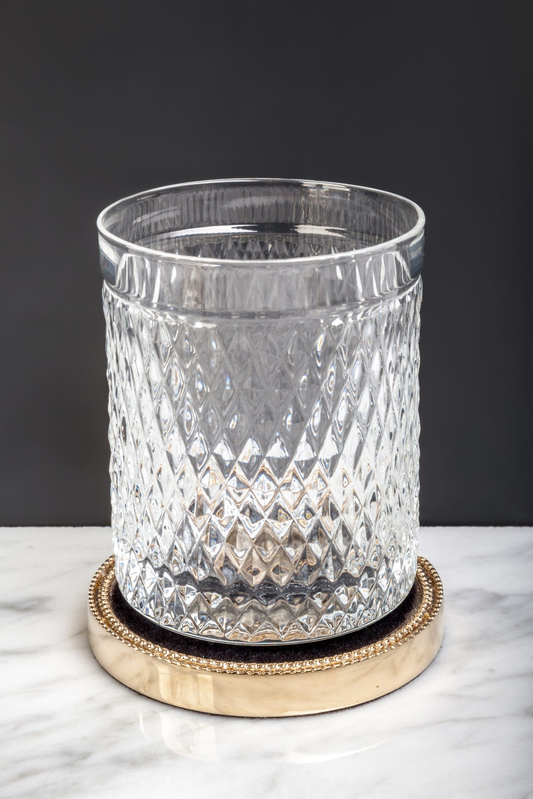 Стакан для ванной Boheme Murano Cristal 10218, золото