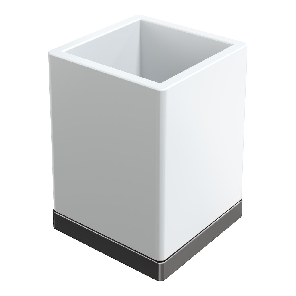 Стакан для ванной Boheme Qubic 10961-SGM, графит