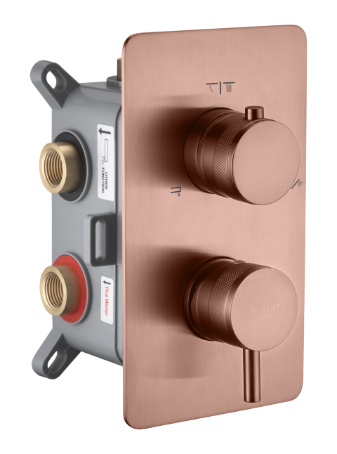 Смеситель для ванны и душа Boheme Cell 135-3-CB, медь