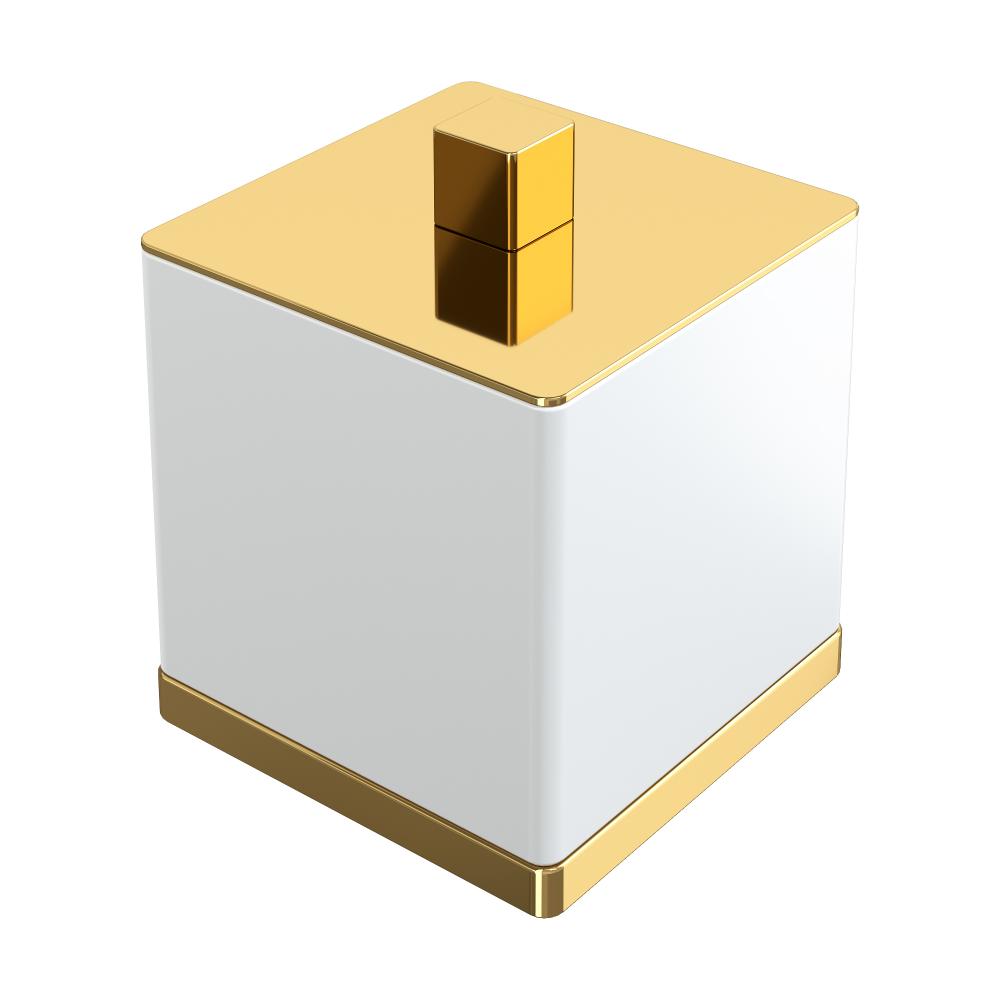 Стакан для ватных дисков Boheme Qubic 10964-G, золото