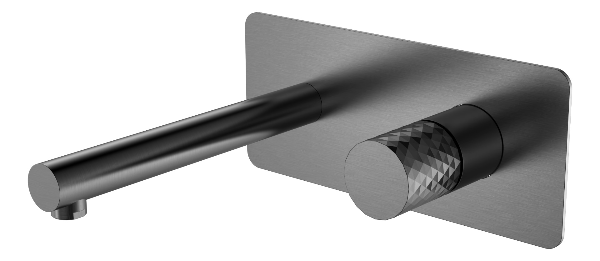 Смеситель для ванны и душа Boheme Stick 125-GM, графит