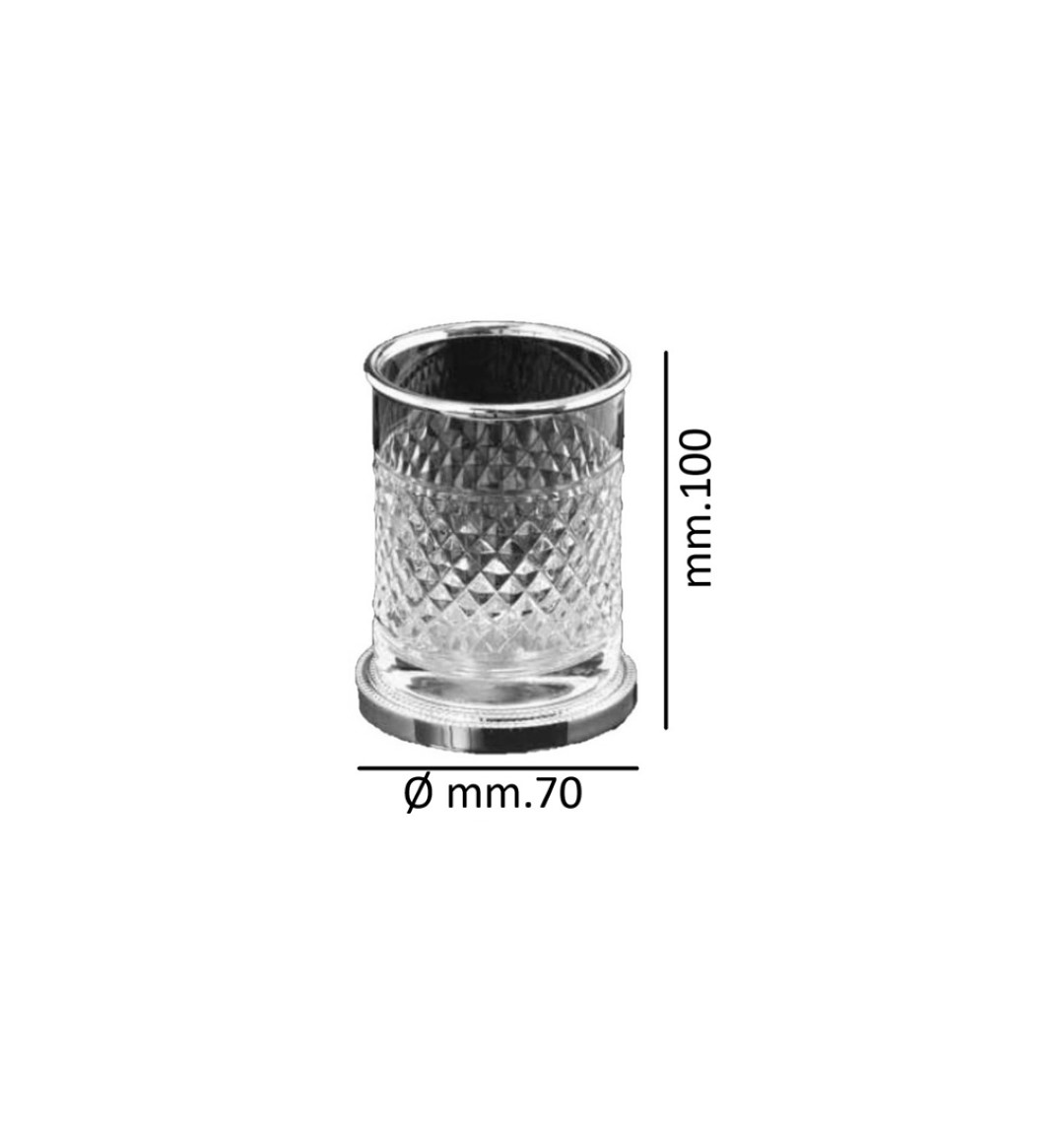 Стакан для ванной Boheme Aura 10252-CR, хром