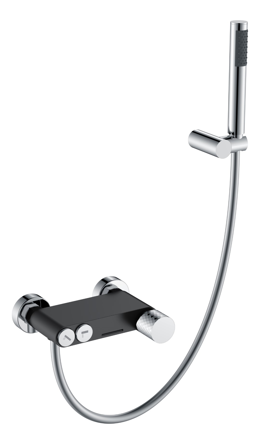 Смеситель для ванны Boheme Stick 123-BCR, черный
