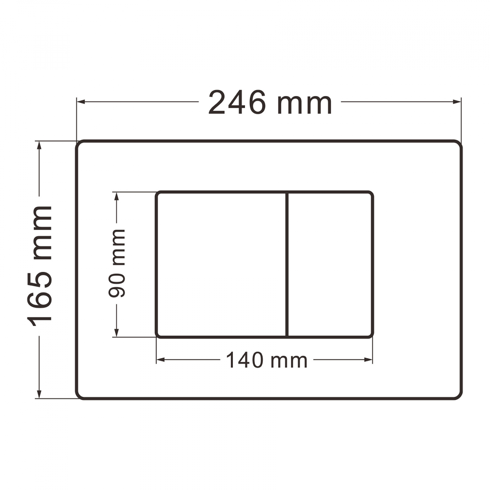 Комплект 3 в 1: Инсталляция Abber AC0105 + Унитаз Rechteck AC1220TC белый + Кнопка смыва AC0120 хром глянцевый