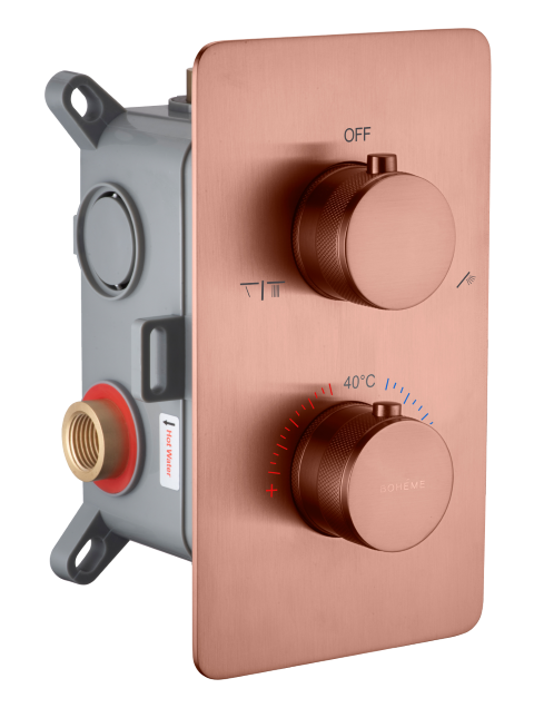 Смеситель для ванны и душа Boheme Cell 134-2-CB, медь
