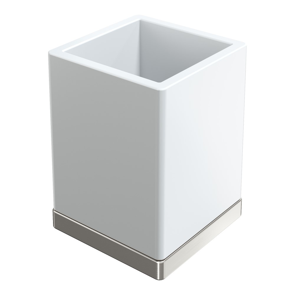 Стакан для ванной Boheme Qubic 10961-NB, никель