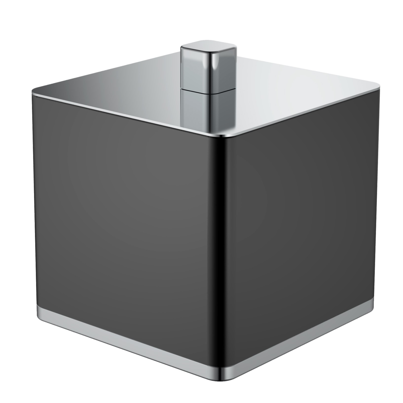 Стакан для ватных дисков Boheme Qubic 10964-B-CR, хром