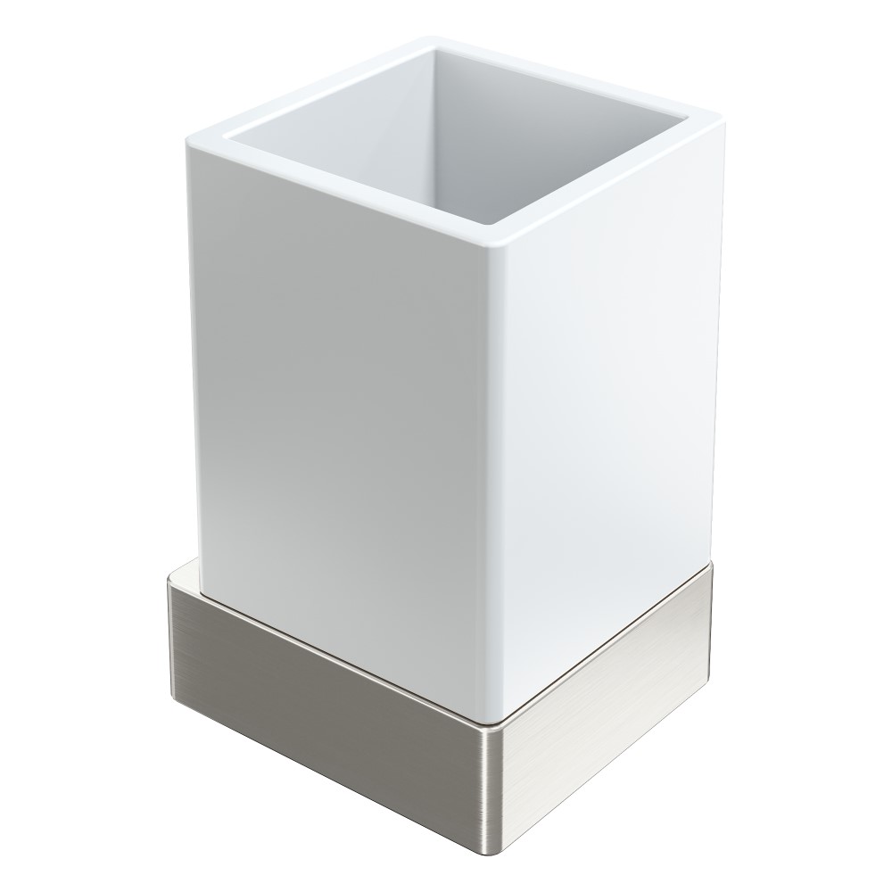Стакан для ванной Boheme Qubic 10724-NB, никель