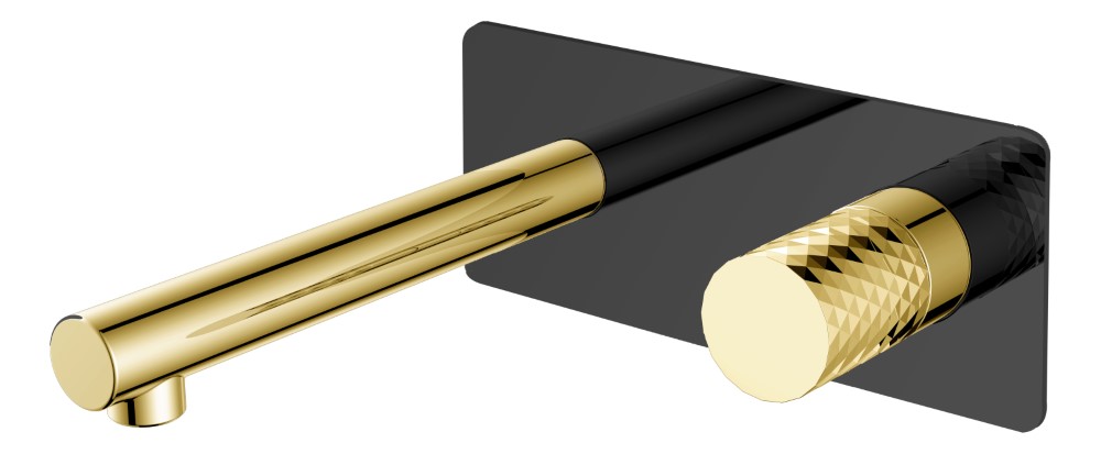 Смеситель для ванны и душа Boheme Stick 125-BG, черный