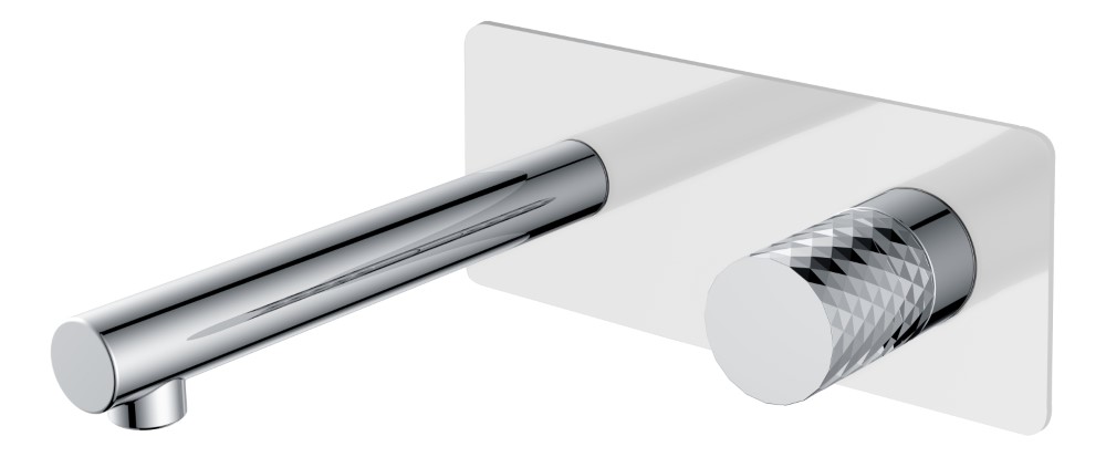 Смеситель для ванны и душа Boheme Stick 125-WCR, белый