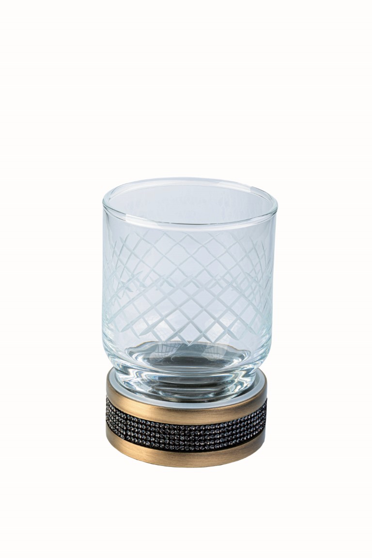 Стакан для ванной Boheme Royal Cristal 10931-BR-B, бронза
