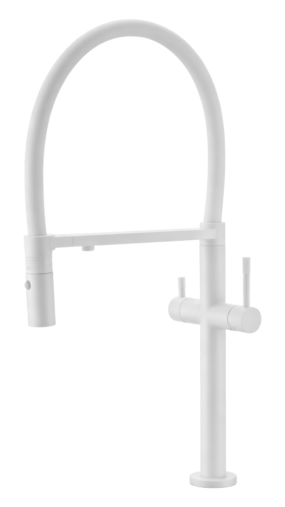 Смеситель для кухни Boheme Kitchen 115-MW, белый