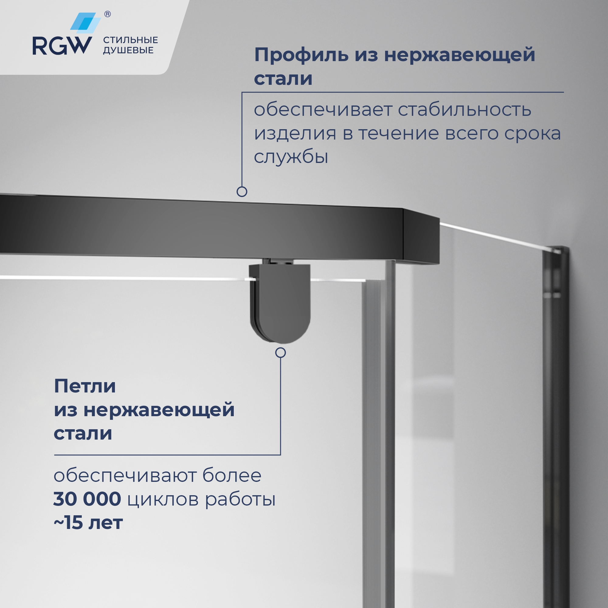 Душевой уголок RGW PA-83-B 100, черный