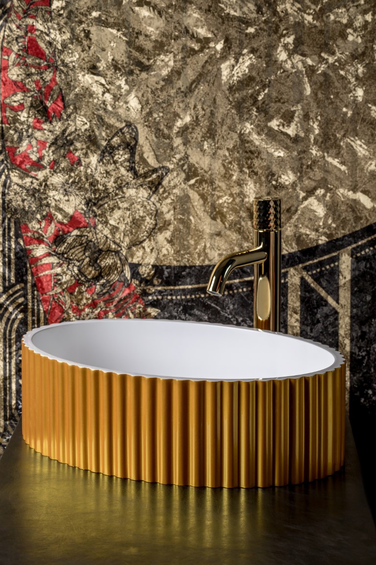 Раковина Boheme NeoArt / Monaco / Vallessi Avantgarde 878-G, золото